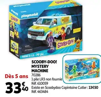 Auchan Playmobil scooby-doo! mystery machine offre