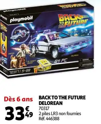Auchan Playmobil back to the future delorean offre