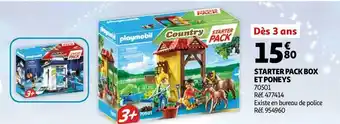 Auchan Playmobil starter pack box et poneys offre