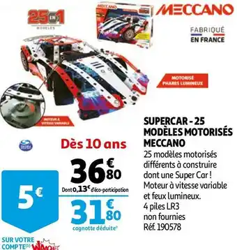 Meccano supercar - 25 modèles motorisés