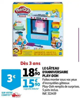 Auchan Play-doh le gâteau d'anniversaire offre