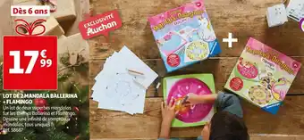 Auchan Lot de 2 mandala ballerina + flamingo offre