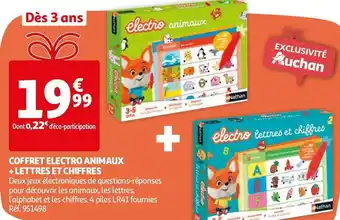Auchan Coffret electro animaux + lettres et chiffres offre