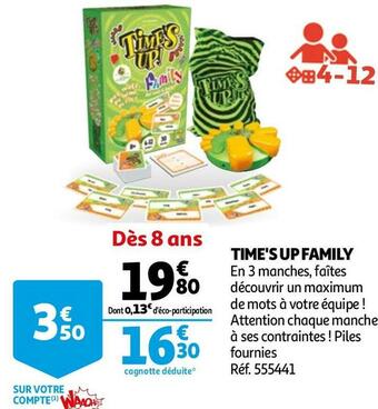 Auchan Time's up family offre