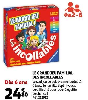 Auchan Le grand jeu familial des incollables offre