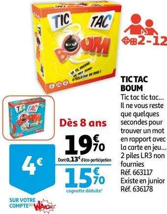 Auchan Tic tac boum offre