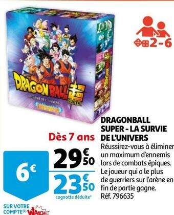 Auchan Dragonball super - la survie de l'univers offre
