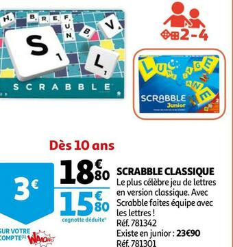Auchan Scrabble classique offre