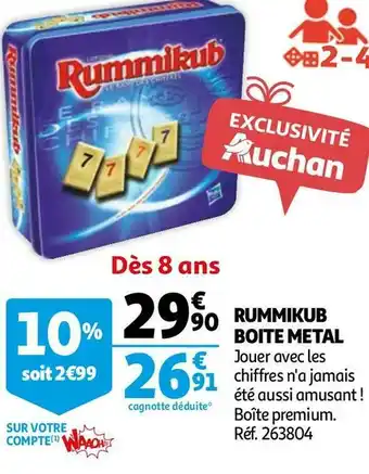 Auchan Ummikub boite metal offre