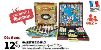 Auchan Mallette 120 jeux offre