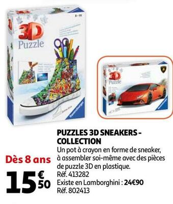Auchan Puzzles 3d sneakers - collection offre