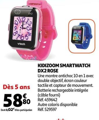 Auchan Kidizoom smartwatch dx2 rose offre
