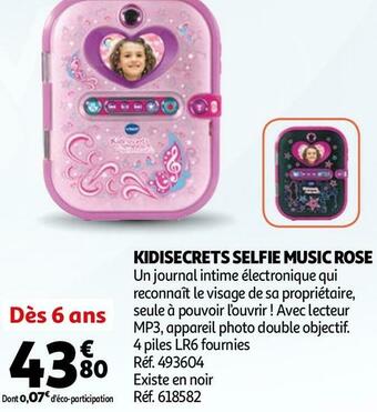 Auchan Kidisecrets selfie music rose offre