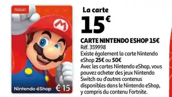 Carte nintendo eshop 15âŹ