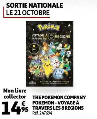 Auchan Pokémon the pokemon company pokemon - voyage à travers les 8 regions offre