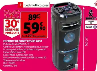Auchan Boost enceinte bt cosmo 2800 offre