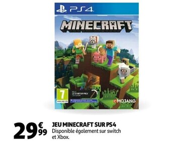 Auchan Jeu minecraft sur ps4 offre