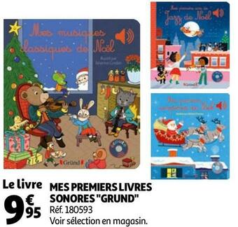 Auchan Mes premiers livres sonores "grund" offre