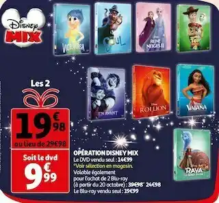 Auchan Disney opération disney mix offre