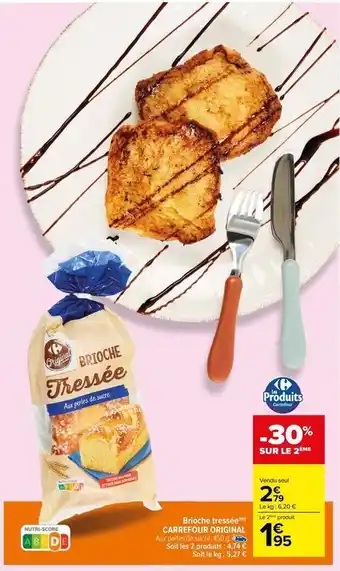 Carrefour Market Brioche tressée offre