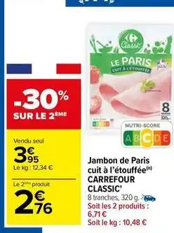 Carrefour Market Jambon offre