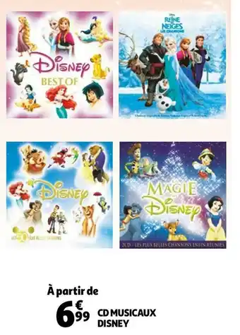 Auchan Disney cd musicaux offre