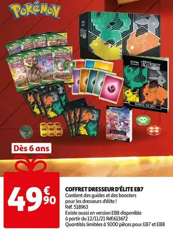 Auchan Pokémon coffret dresseur d'élite eb7 offre