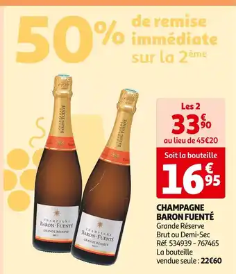 Auchan Supermarché BARON FUENTÉ CHAMPAGNE offre