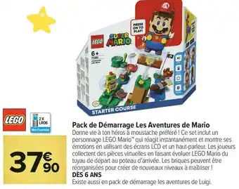 Carrefour Market Lego pack de démarrage les aventures de mario offre