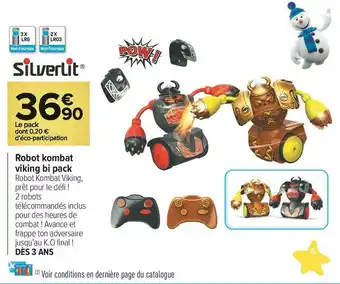 Carrefour Market Silverlit robot kombat viking bi pack offre