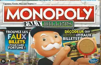 Carrefour Market Hasbro monopoly faux billet offre