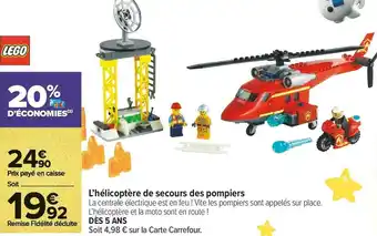 Lego l’hélicoptère de secours des pompiers