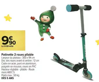 Patinette 2 roues pliable