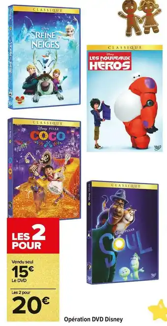 Carrefour Market Opération dvd disney offre