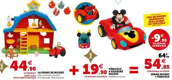 Hyper U Ferme mickey + vehicule offre