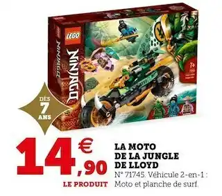 Hyper U Lego la moto de la jungle de lloyd offre