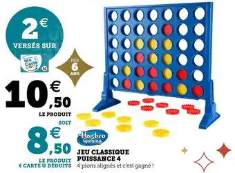 Hyper U Hasbro gaming jeu classique puissance 4 offre