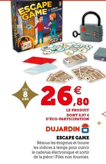 Hyper U Dujardin escape game offre