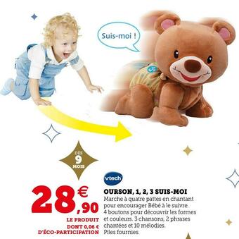 Vtech ourson, 1, 2, 3 suis-moi
