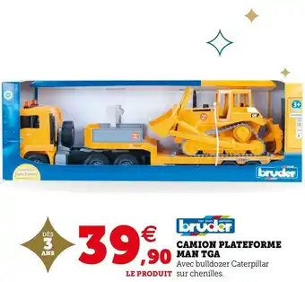 Super U Bruder camion plateforme man tga offre