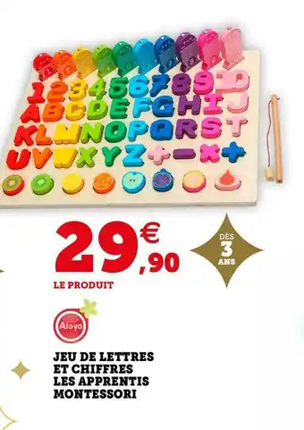 Super U Jeu de lettres et chiffres les apprentis montessori offre