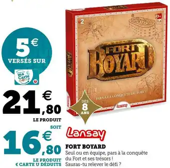 Super U Lansay fort boyard offre