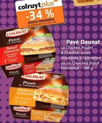 Colruyt Pavé Daunat offre