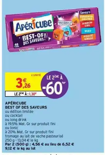 Intermarché Hyper Apéricube Best Of Des Saveurs Le 2ème à -60% offre