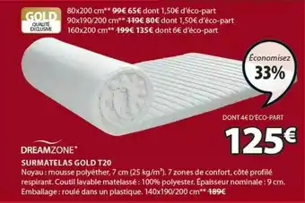 Surmatelas Gold T20 Dreamzone