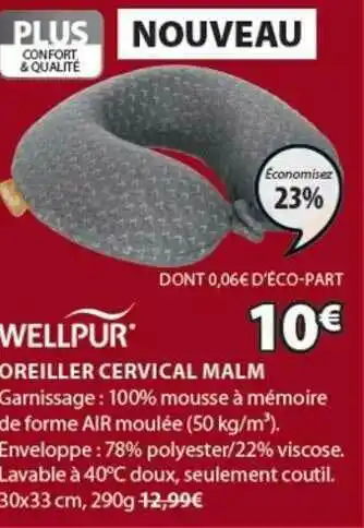 Oreiller Cervical Malm Wellpur