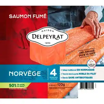 Auchan Saumon Fumé De Norvège Delpeyrat offre