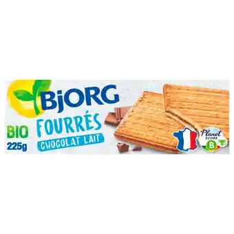 Auchan Biscuits Fourrés Au Chocolat Lait Bio Bjorg offre