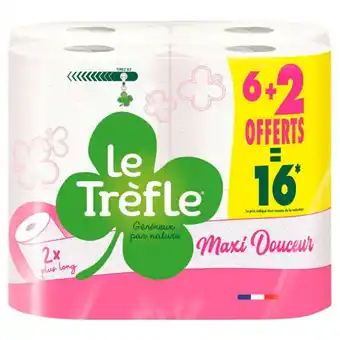 Auchan Papier Toilette Maxi Douceur Blanc Le Trèfle offre