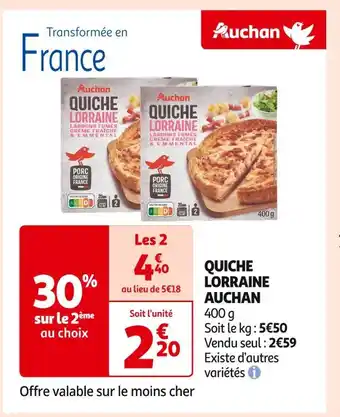 Auchan Supermarché AUCHAN QUICHE LORRAINE offre
